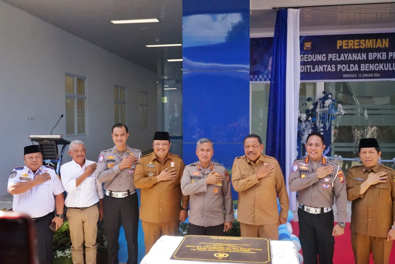 Gedung Pelayanan BPKB Baru Diresmikan, Pemprov Bengkulu Dorong Layanan Publik Terintegrasi