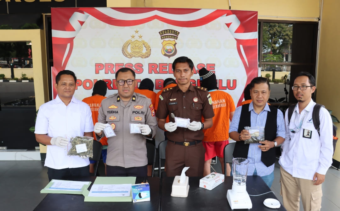 Polresta Bengkulu Musnahkan 74,48 Gram Sabu dan 140,81 Gram Ganja Hasil Operasi Antik Nala 2026